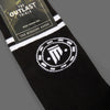 White on Black Murkoff Logo Socks