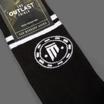 White on Black Murkoff Logo Socks