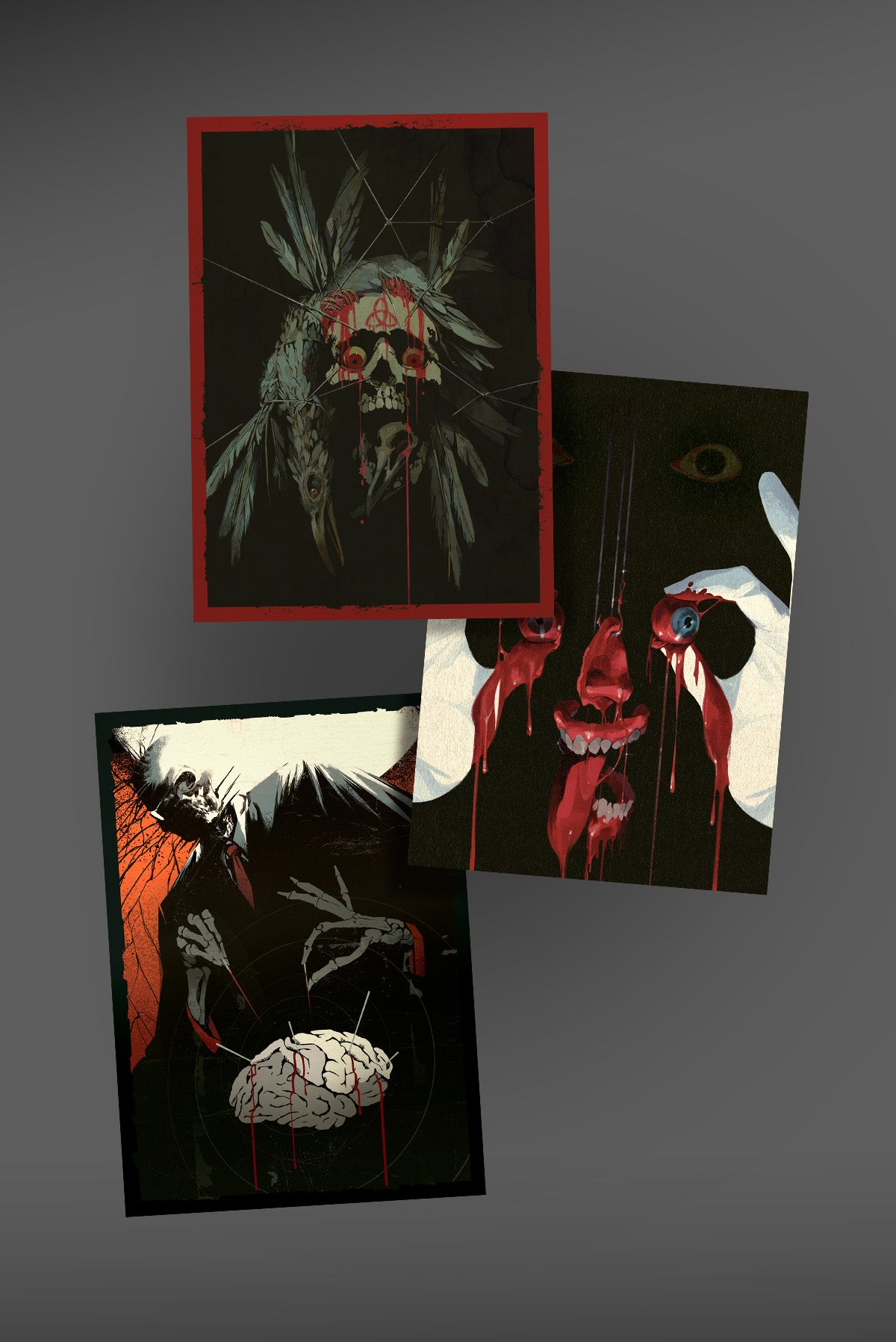 Le Trio de Cartes Postales du  Programme Geister