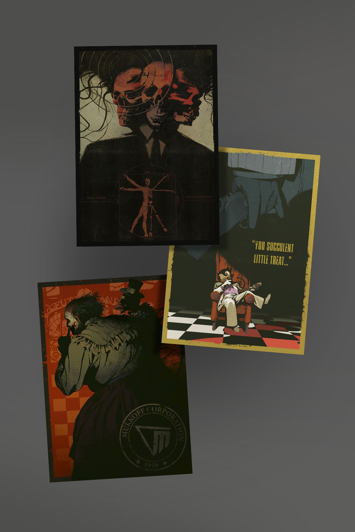 "Mail Order Murderers' Row" Postcard Trio - 5"x7"