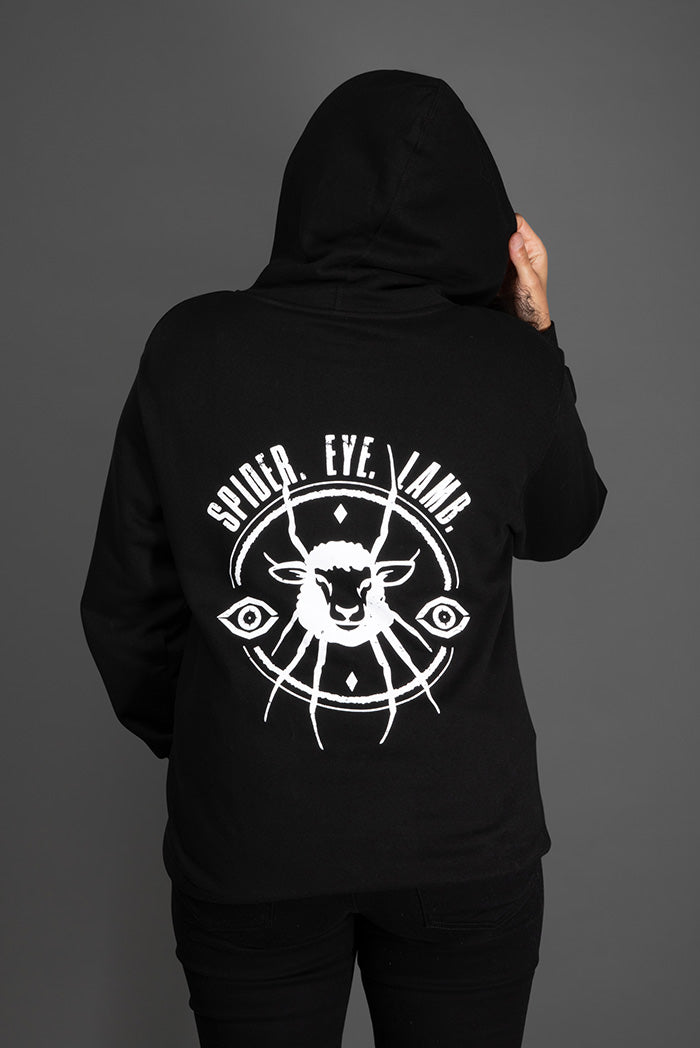 Spider Eye Lamb Activation Phrase Unisex Hoodie – Red Barrels